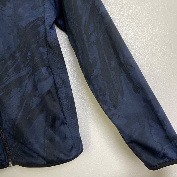 Meguru Yamaguchi Uniqlo Hoodie Mens Small Blue Dry Ex Abstract Art Outdoors Zip - Picture 6 of 7